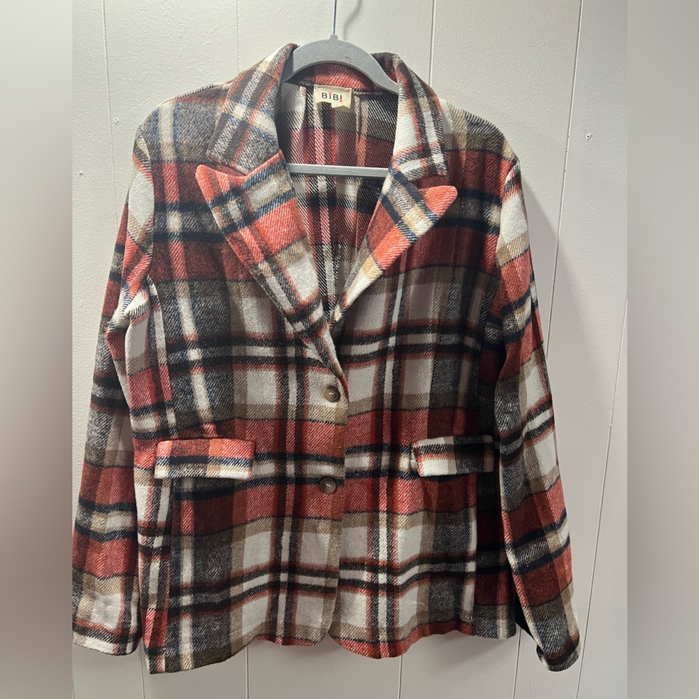 BiBi| Flannel Blazer|Size XL